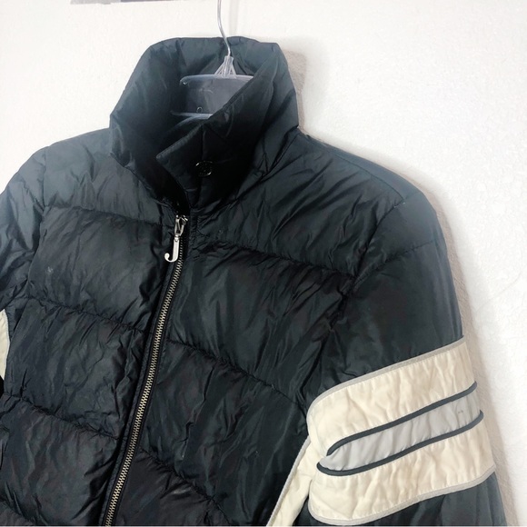 Juicy Couture Vintage Down Puffer Jacket Removable Fur Collar Coat Blue Small - Picture 6 of 15